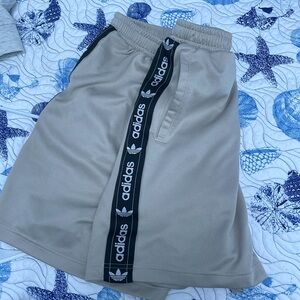 Cream/tan adidas shorts size large